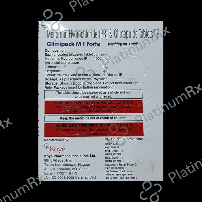 Glimipack M 1 Forte Tablet PR