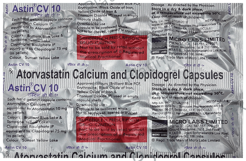 Astin CV 10/75mg Capsule 10s