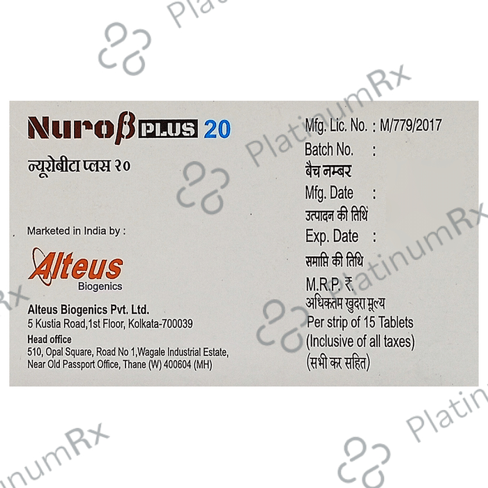 Nuro Beta Plus 20 Tablet SR