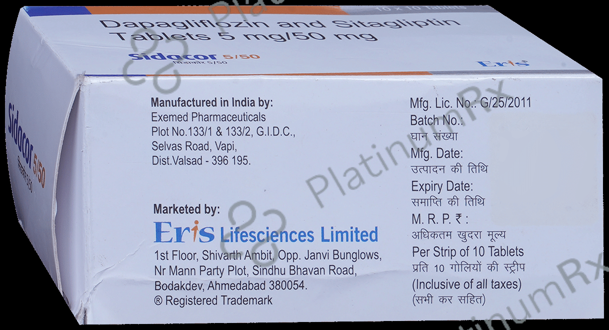 Sidacor 5mg/50mg Tablet