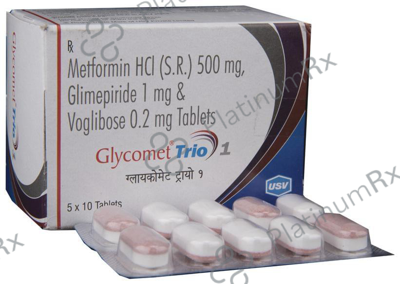 Glycomet Trio 1/500/0.2mg Tablet SR 10s