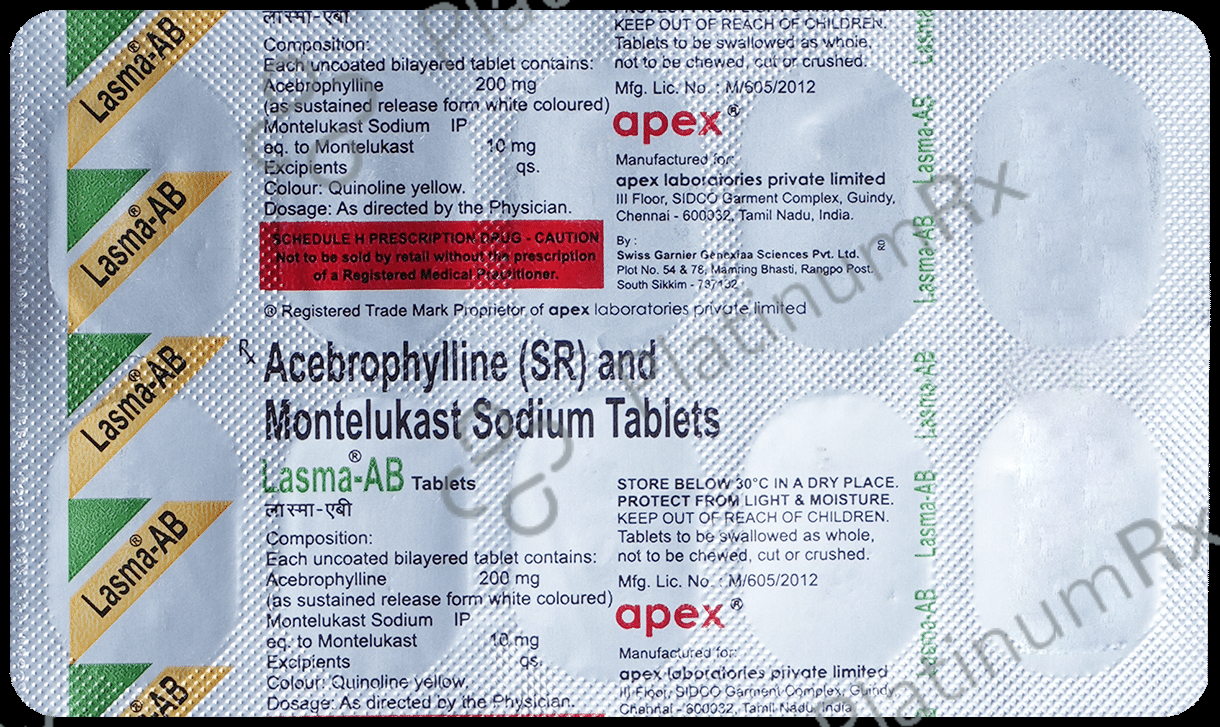 Lasma AB 200mg/10mg Tablet