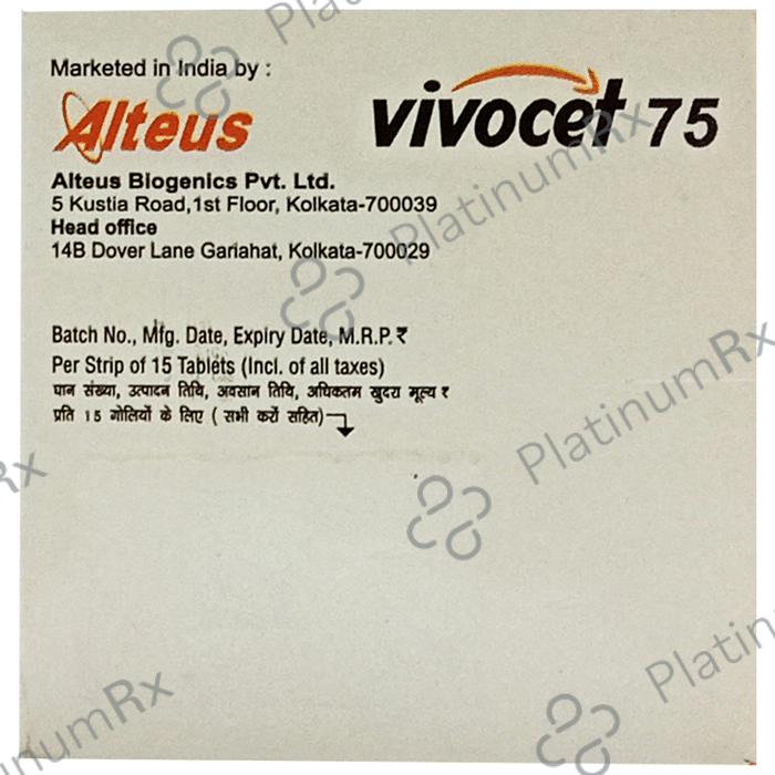 Vivocet 75 Tablet 10 Tablet