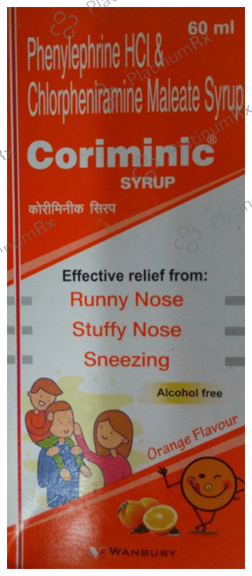 Coriminic Orange 2/5mg Syrup 60ml