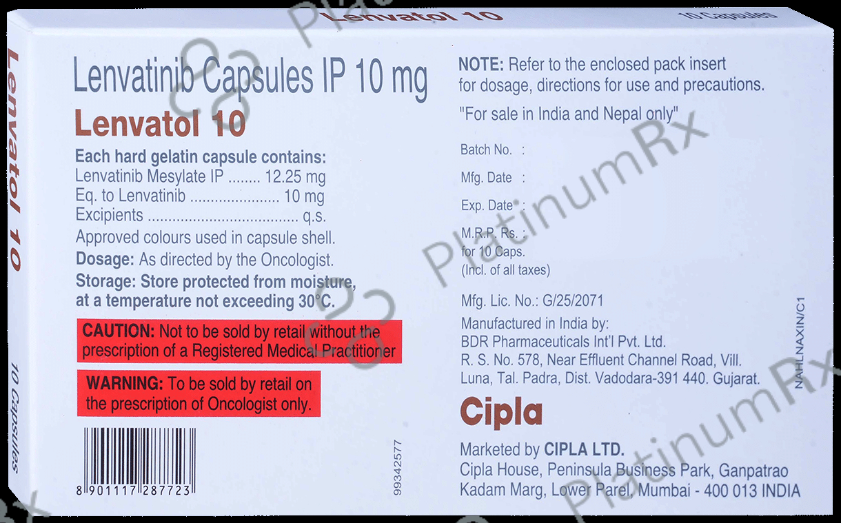 Lenvatol 10mg Capsule