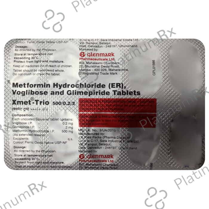 Xmet Trio 2/500/0.2mg Tablet ER 10s