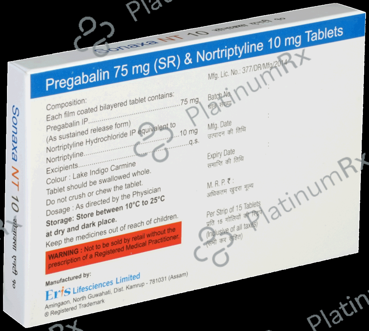 Sonaxa NT 75mg/10mg Tablet