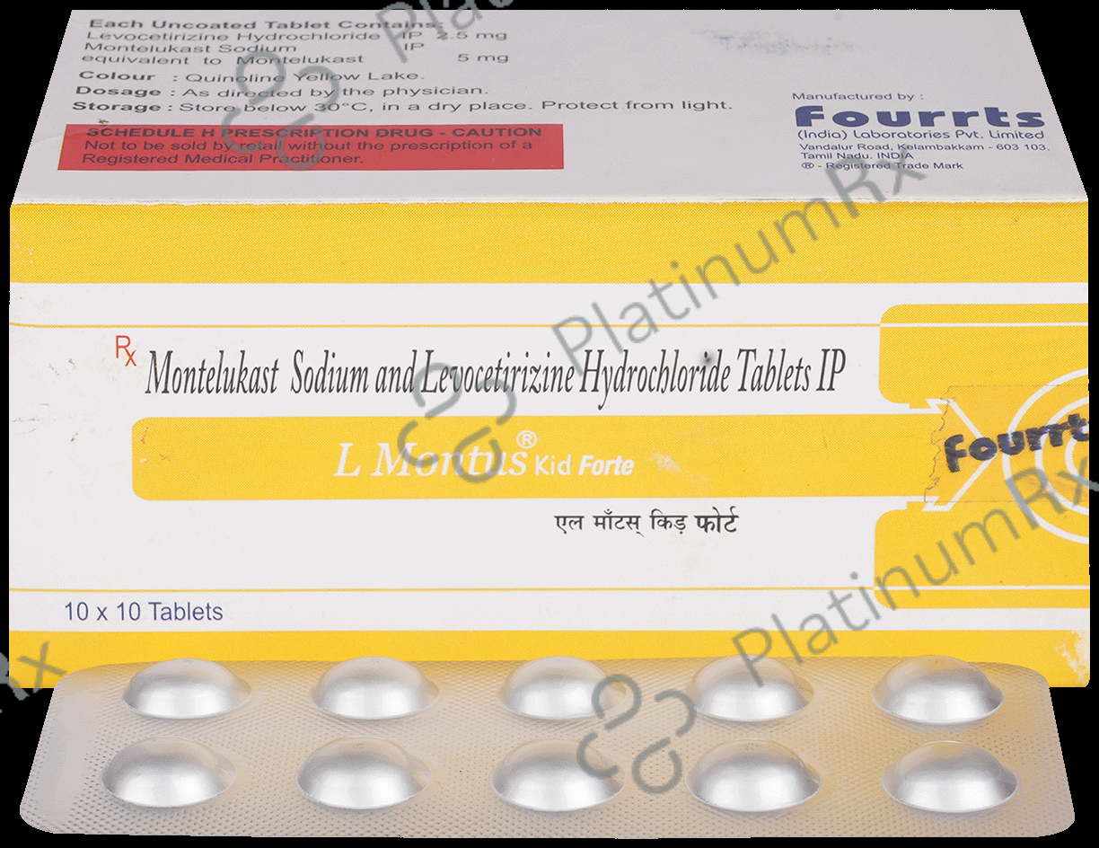 L Montus Kid Forte 2.5/5mg Tablet 10s