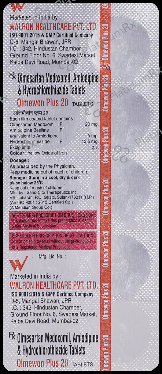 Olmewon Plus 20 mg Tablet