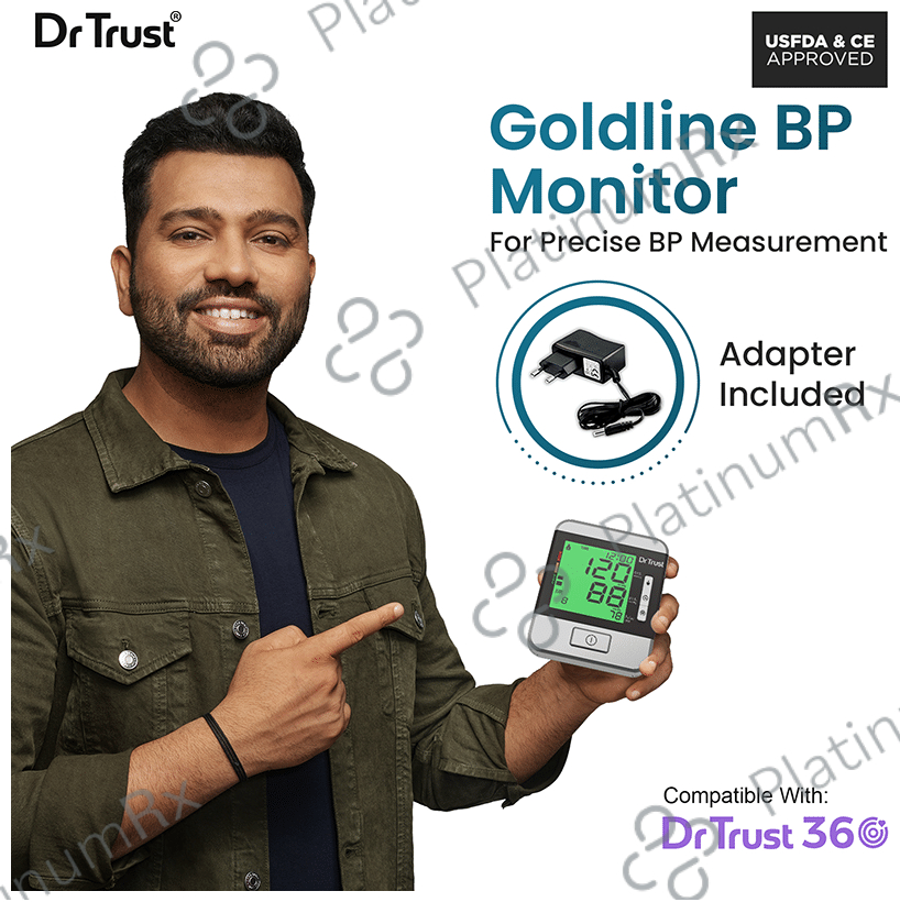 Dr Trust USA Goldline Talking Automatic Digital Blood Pressure Monitor Metallic Silver