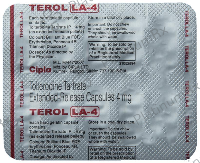 Terol LA 4mg Capsule ER 10s