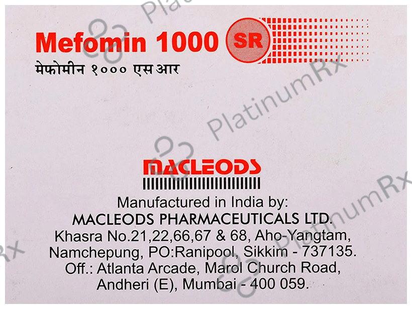 Mefomin 1000 SR Tablet