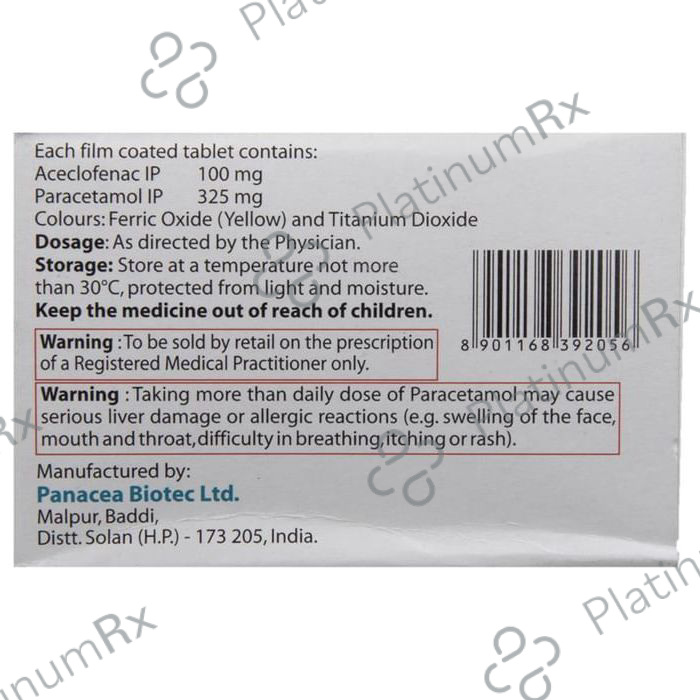 Willgo P 100/325mg Tablet 10s