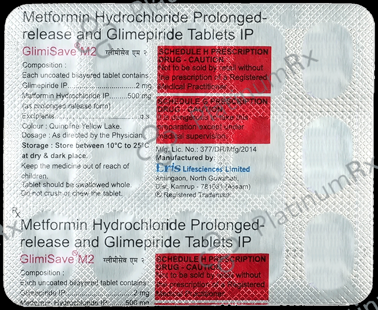 Glimisave M 2/500mg Tablet 15s