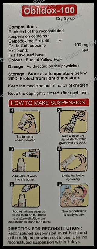 Oblidox 100 Dry Syrup
