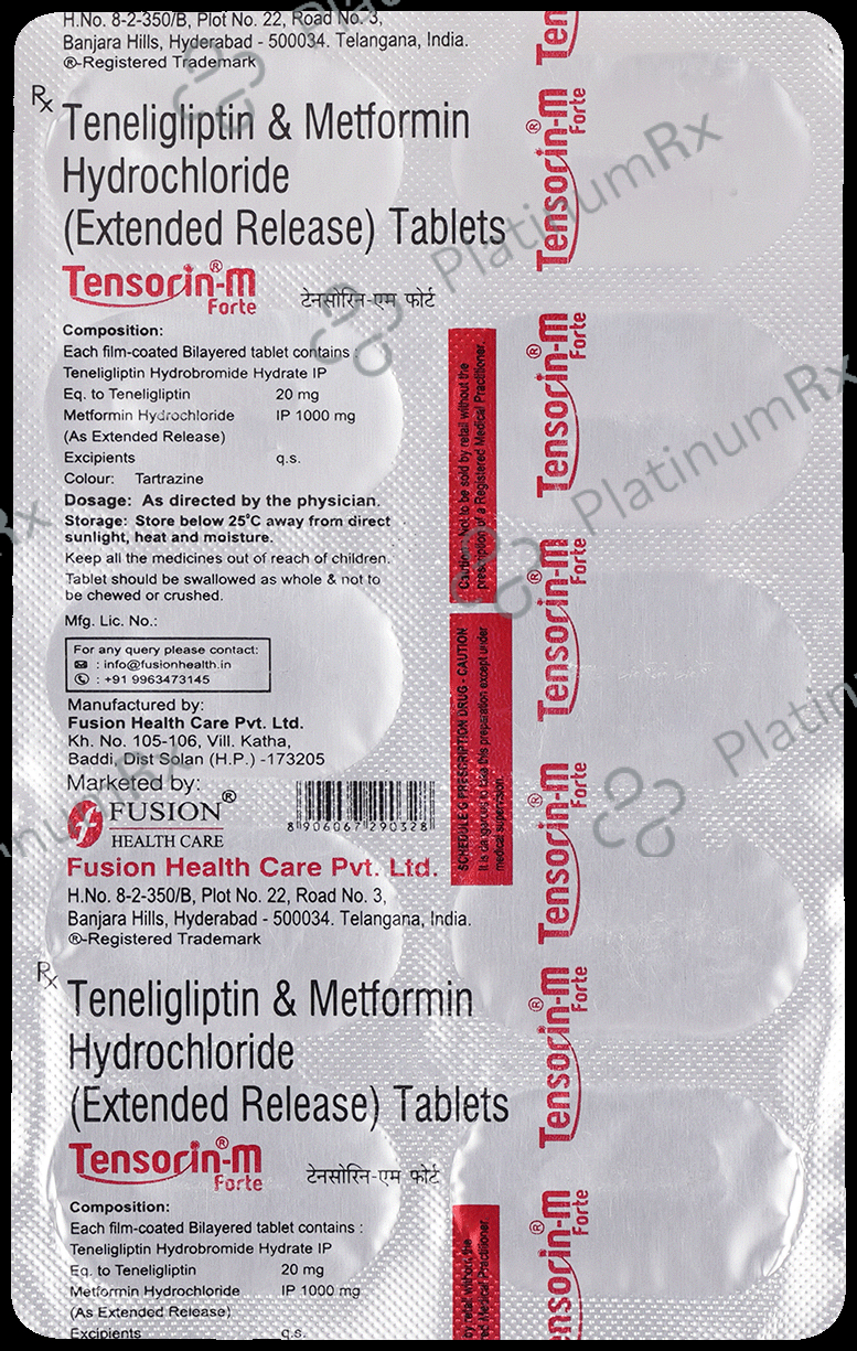 Tensorin M Forte 1000/20mg Tablet 10s