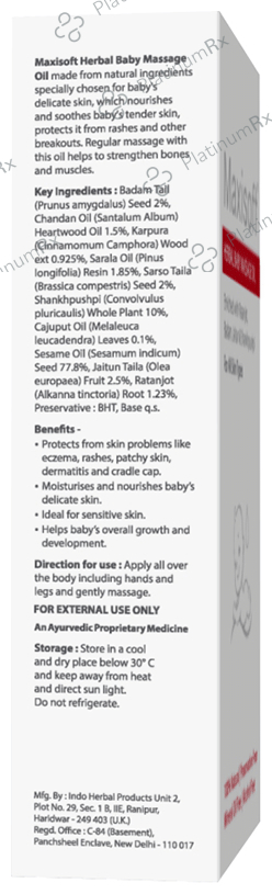 Maxisoft Herbal Baby Massage Oil