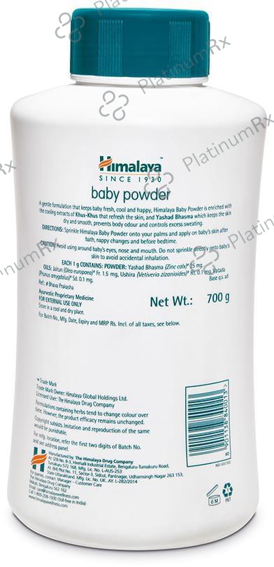 Himalaya Baby Powder - Keeps Baby's Skin Soft & Dry - Paraben-Free 700 gm