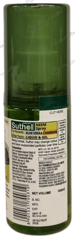 Boroline New Antiseptic Suthol Active Body Hygiene Spray Neem