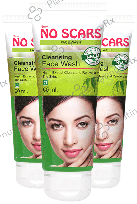 NO Scars Cleansing Face Wash with Eminence of Neem Extract 3 Tubes