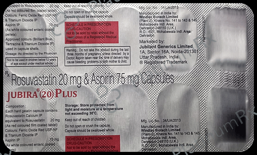 Jubira Plus 20mg/75mg Capsule 10 capsules