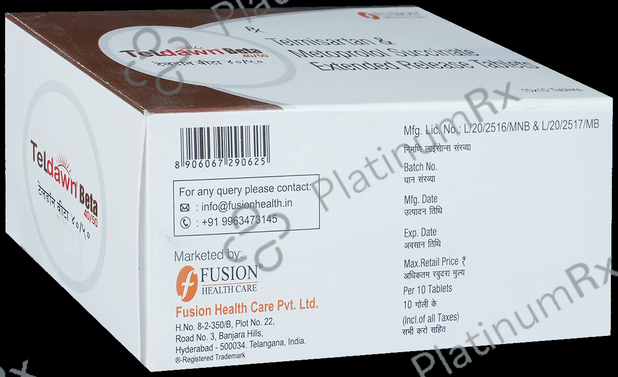 Teldawn Beta 40/50mg Tablet 10s