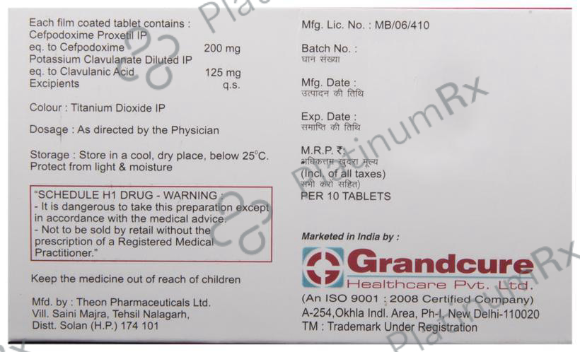 Grandcef-CV Tablet