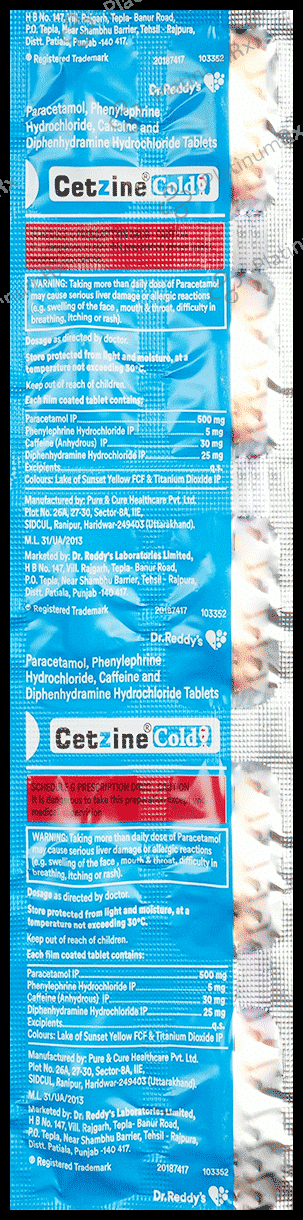 Cetzine Cold Tablet 10s