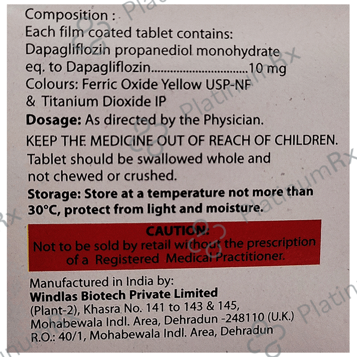 Dapabest 10 Tablet