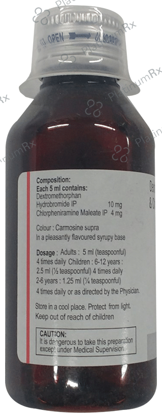 Norvent D 4/10mg Cough Syrup 100ml