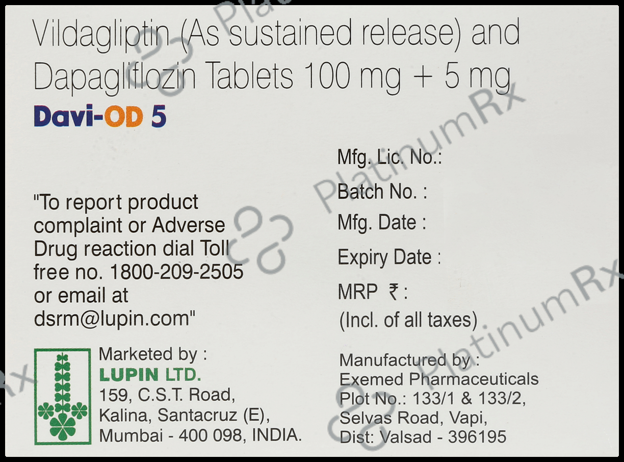 Davi OD 5/100mg Tablet SR 10s