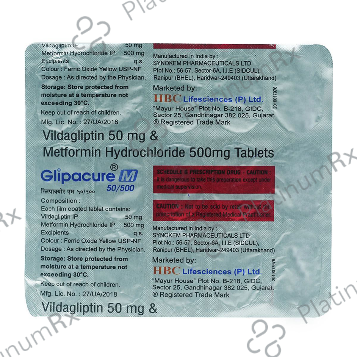 Glipacure M 50/500mg Tablet 15s