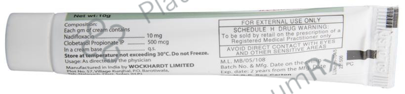 Nadoxin C 500mcg/10mg Cream 10gm