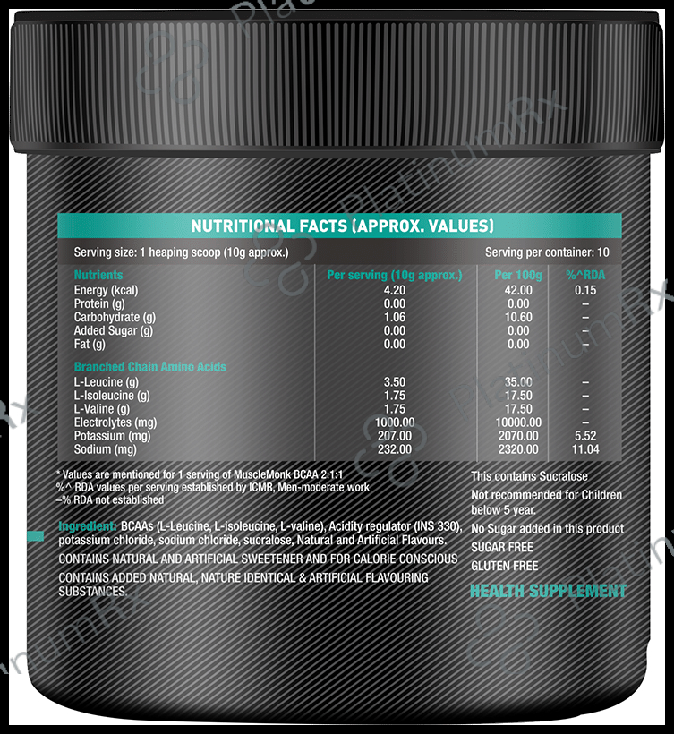 Muscle Monk BCAA 2:1:1 Watermelon 100 gm