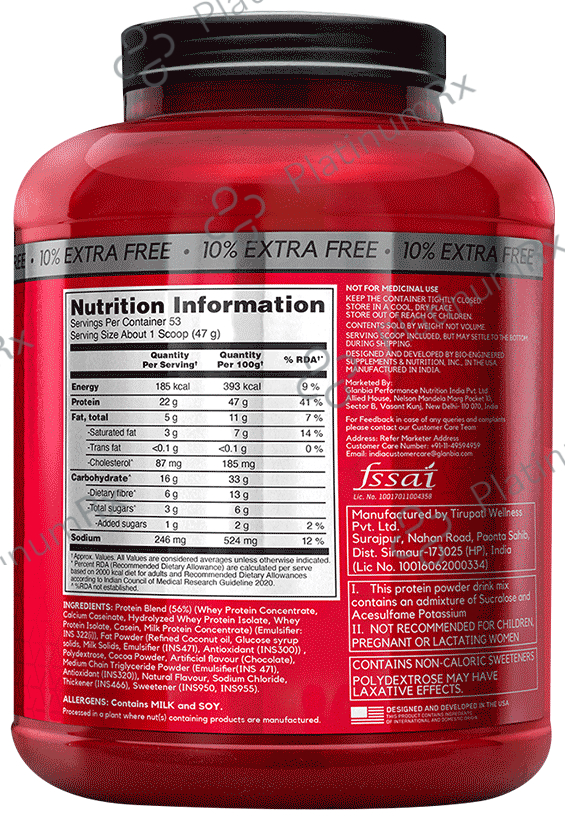 BSN Syntha-6 Ultra Premium Protein Matrix Powder Chocolate Milkshake