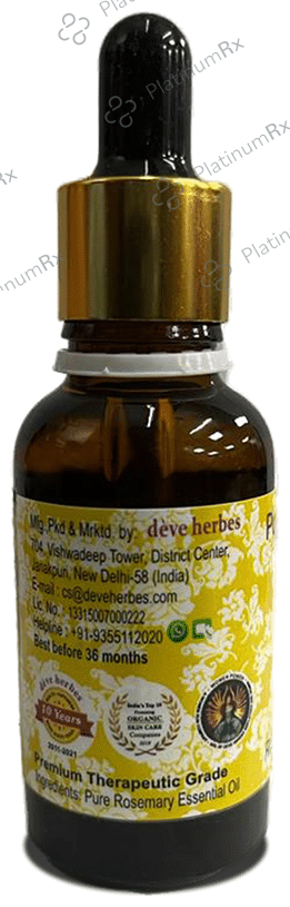 Deve Herbes Pure Rosemary Essential Oil with Dropper 15 ml