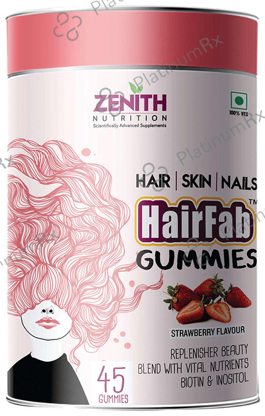 Zenith Nutrition HairFab Gummies Strawberry