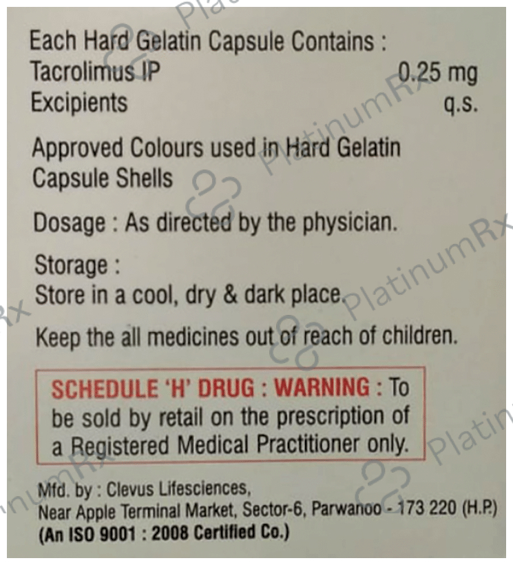 Tacren 0.25 Capsule