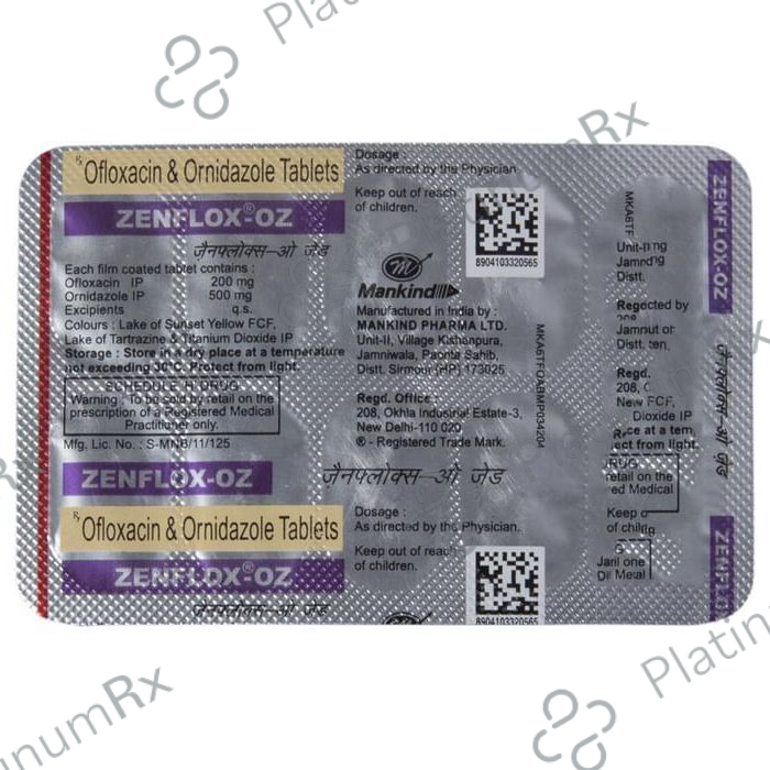 Zenflox OZ 200/500mg Tablet 10s