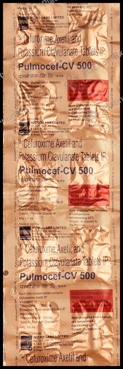 Pulmocef CV 500/125mg Tablet 10s