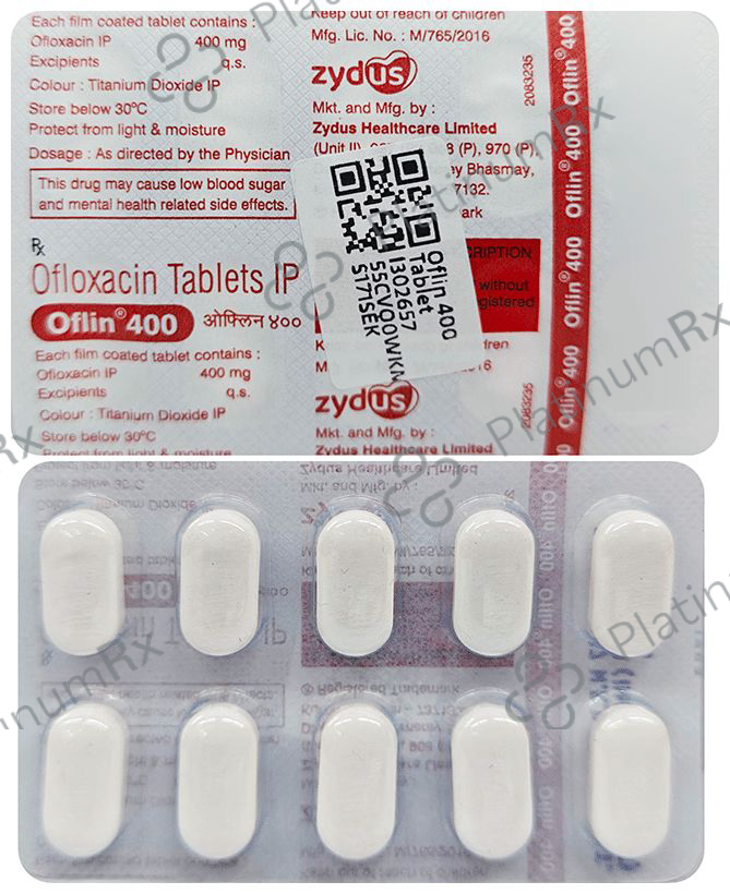 Oflin 400mg Tablet 10s