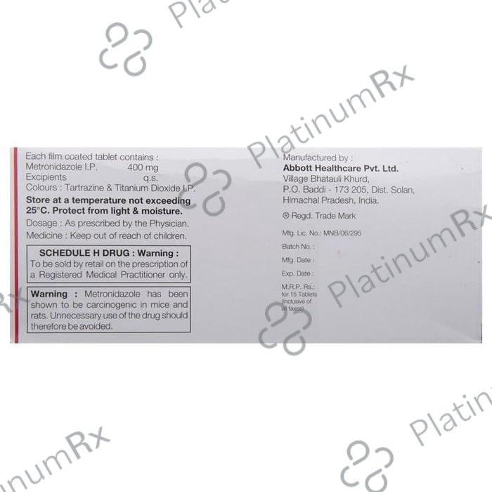 Flagyl 400mg Tablet 15s
