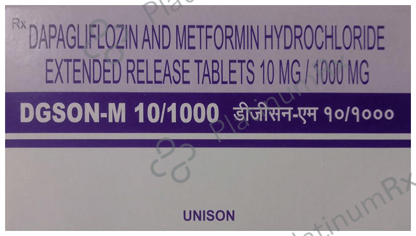 Dgson-M 10/1000mg Tablet ER 10s