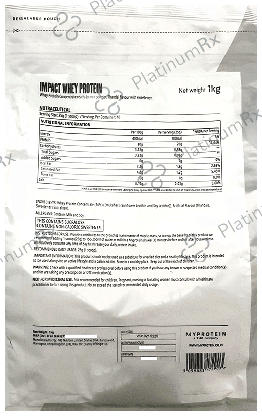 Myprotein Impact Whey Protein Thandai 1 kg