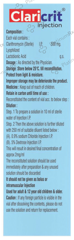 Claricrit 500mg Injection