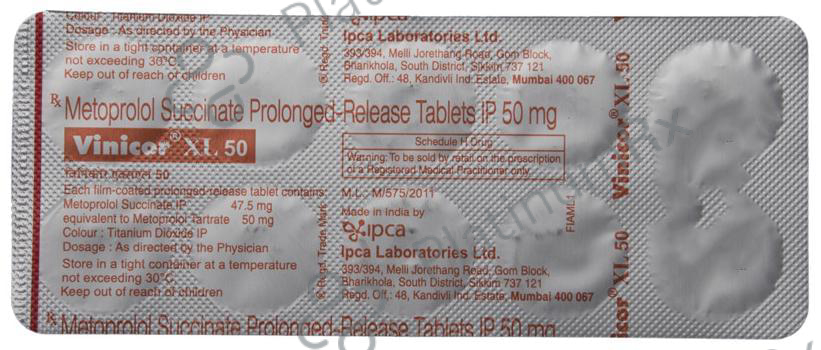 Vinicor XL 50mg Tablet 10s