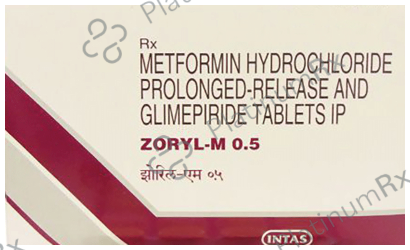 Zoryl M 0.5/500mg Tablet PR 20s