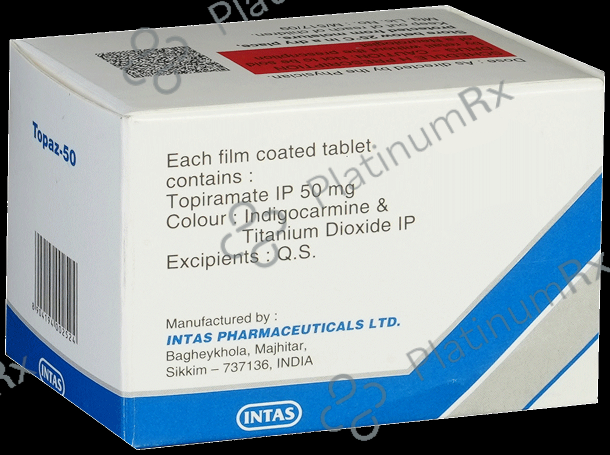 Topaz 50mg Tablet 15s