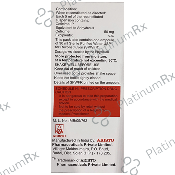Maxicef O 50mg Oral Suspension 30ml