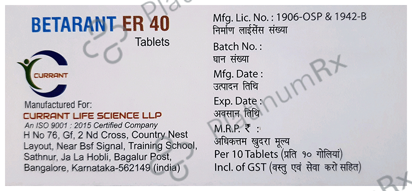 Betarant ER 40 Tablet 10s